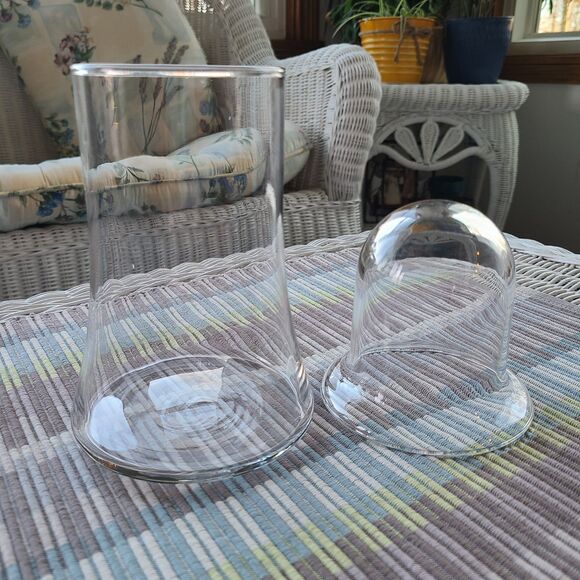 Home Interiors Two Piece Candle Holder Item 12289 Suspended Tealight Clear Glass - Picture 7 of 10